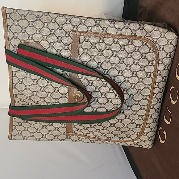 GUCCI PLUS VINTAGE 70’S WEB SHERRY TOTE FROM LIMITED RUN GUCCI PLUS COLLECTION - Picture 5 of 17